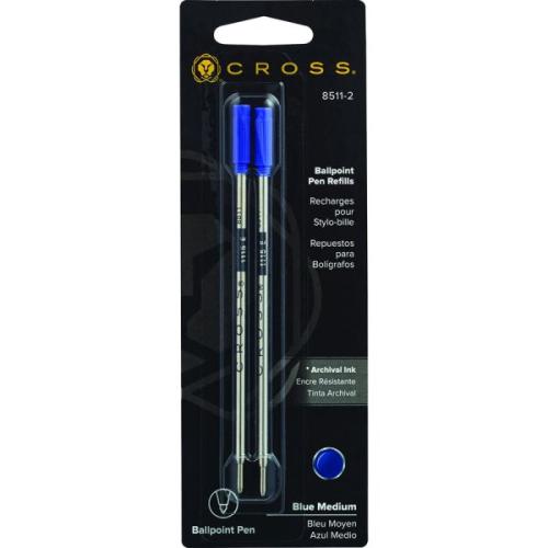 Cross Ballpoint Pen Refill - Blue Medium - Dual Pack