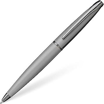Cross Titanium Gray Etched Diamond Pattern with Polished Titanium Grey Ballpoint Pen