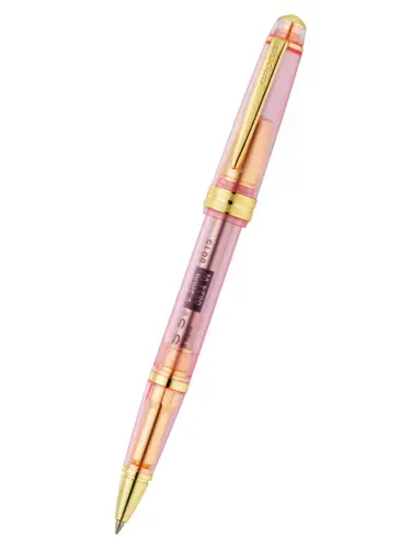 Cross Polished Light Pink Translucent Rolling Ball Pen