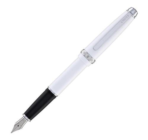 Cross Lume White Resin w/Polished Chrome Appointments Medium Nib Fountain Pen