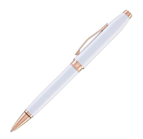 Cross Foundry Pearl White Lacquer w/Rose Gold Appointments Ballpoint Pen