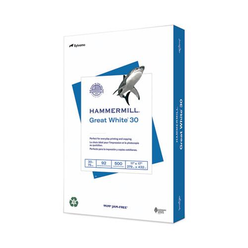 Great White Recycled Copy Paper, 92 Brightness, 20lb, 11 x 17, 500 Sheets/Ream 5rms/ctn