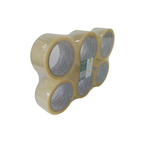 Q-Connect Packaging Tape - Clear 50MM x 66M PK/6