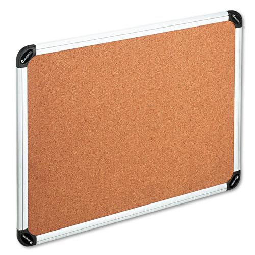 Universal Bulletin Board, Natural Cork, 48 x 36, Aluminum Frame