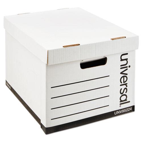 Universal Economy Storage Box, Lift-Off Lid, Letter/Legal. White, 12/Ct (Each)