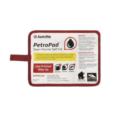JUSTRITE SMALL PETRO PAD 1.2GL/4.5L
