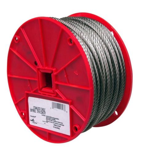 1/8"" 7X7 SS cable 250' r
