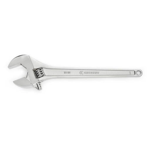 18" CHROME ADJUST WRENCH W/