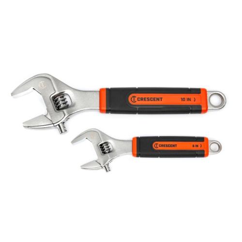 ADJ WRENCH 6/10" CHRM CSH GRP CD 2PC
