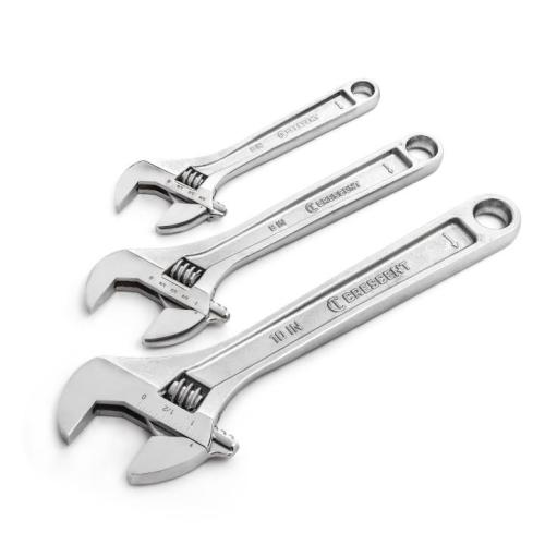 3pc CHROME ADJUST WRENCH SET