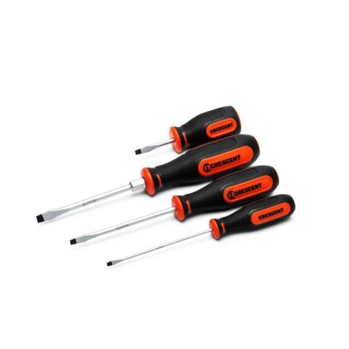 4pc BLACK/ORANGE SLOTTED