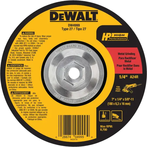 7"x1/4"x5/8" T27 GEN PURP