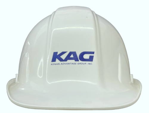WHITE CAP-STYLE HARD HAT W/6PT RATCHET SUSP- KAG LOGO