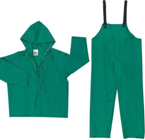 DOMINATOR 2PC GREEN PVC SUIT W/JACKET HOOD
