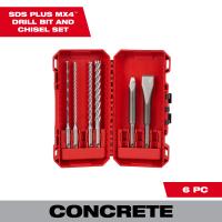 6pc. SDS Plus MX4 4 Cutter & Chisel
