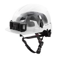 BOLT White Front Brim Safety Helmet w/
