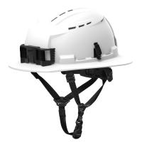 BOLT White Full Brim Vented Safety Helme