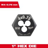 M4 0.70 mm 1 Inch Hex Threading Die
