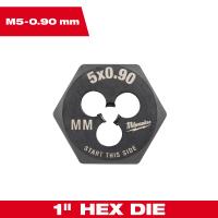 M5 0.90 mm 1 Inch Hex Threading Die