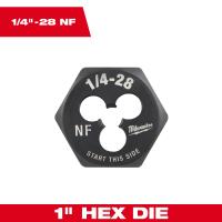 1/4in. 28 NF 1 Inch Hex Threading D