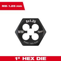 M8 1.25 mm 1 Inch Hex Threading Die