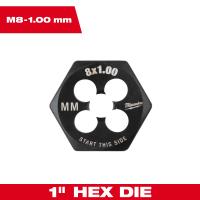 M8 1.00 mm 1 Inch Hex Threading Die