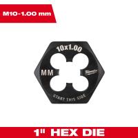 M10 1.00 mm 1 Inch Hex Threading Di