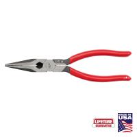 8" LONG NOSE PLIERS W/RED