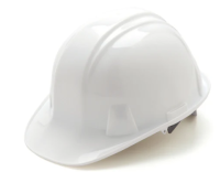 WHITE CAP-STYLE HARD HAT W/