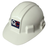 WHITE CAP-STYLE HARD HAT W/
