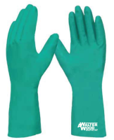 Green Nitrile Flocked Lined Glove