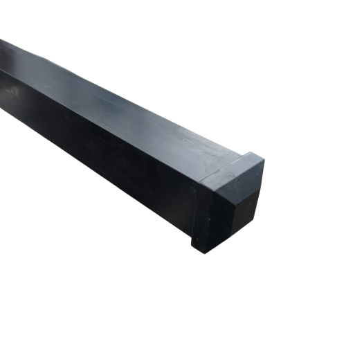 The Chesapeake Black Aluminum Blank Post 2" x 96" (3 brackets included)