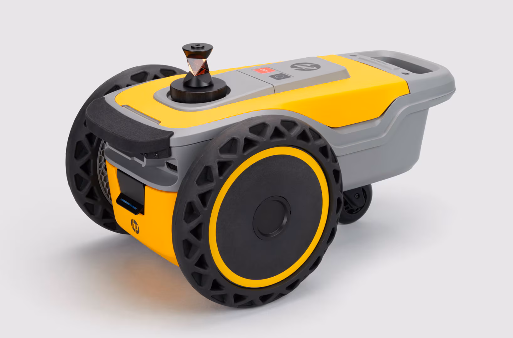 HP SitePrint robot printing layout lines on a construction floor
