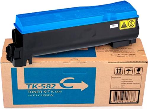 Kyocera TK-582C Cyan Toner Cartridge – OEM – 2,800 Pages