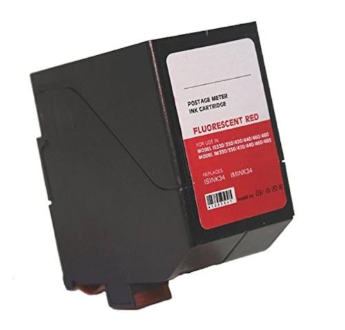 Neopost/Quadient 4135554T (ISINK34) Fluorescent Red Ink Cartridge – Approx. 8,500-Imprint Yield