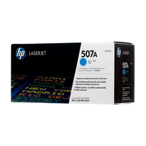HP 507A Cyan Original LaserJet Toner Cartridge (CE401AC)