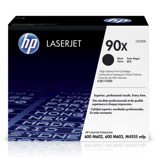 HP 90X High Yield Black Original LaserJet Toner Cartridge (CE390X)