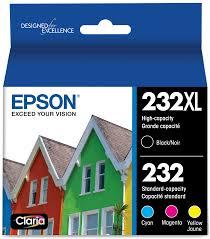 Epson T232XL-BCS Combo Ink Cartridge Pack (4-pack: Black, Cyan, Magenta, Yellow)