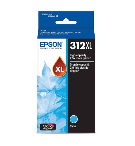Epson 312XL with Sensor – High-Capacity Cyan Ink Cartridge (T312XL220-S)