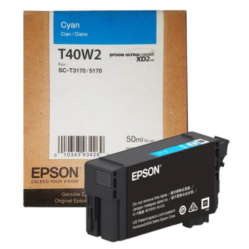 Epson T40W220 UltraChrome XD2 Cyan High-Capacity Ink Cartridge