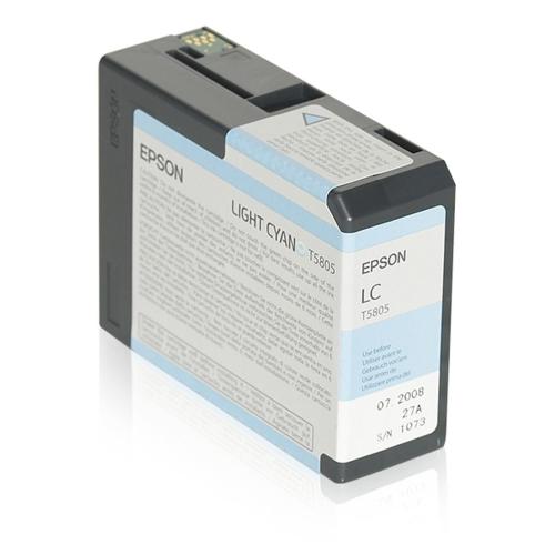 Epson T580500 UltraChrome?K3 Light Cyan Ink Cartridge (80?mL) – Genuine OEM