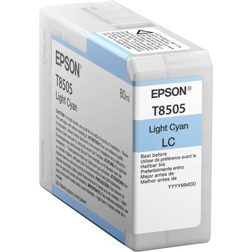Epson T850500 UltraChrome?HD Light Cyan Ink Cartridge – High-Capacity 80?mL