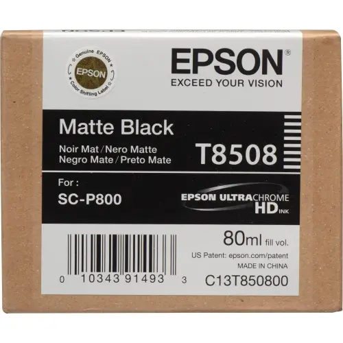 Epson T850800 UltraChrome?HD Matte Black Ink Cartridge – 80?mL High-Capacity