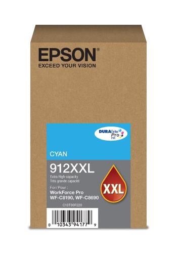 Epson T912XXL220 Cyan Extra High-Yield Ink Cartridge – ~8,000 Pages