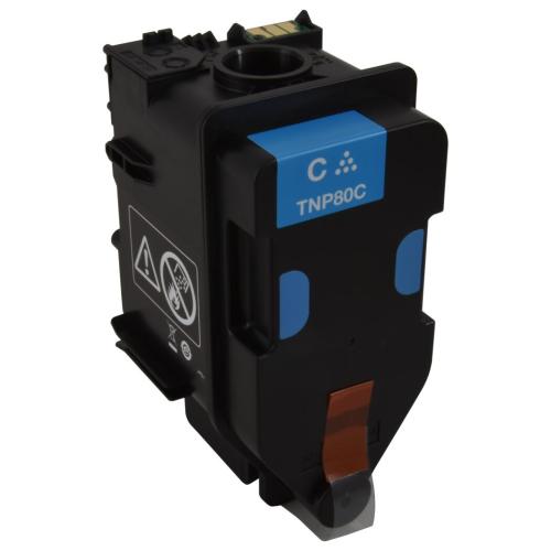 Konica Minolta TNP80C Cyan Toner Cartridge (OEM, Approx. 9,000-Page Yield)