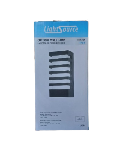 WALL OUTDOOR DECORATIVE LAMP E27*1 BLCK FINISH