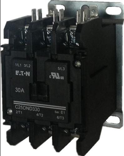 CONTACTOR 3 POLE 30AMP 24V EATON C25DND330T