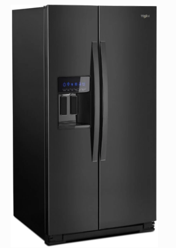 36" SIDE BY SIDE BLACK REFRIGERATOR