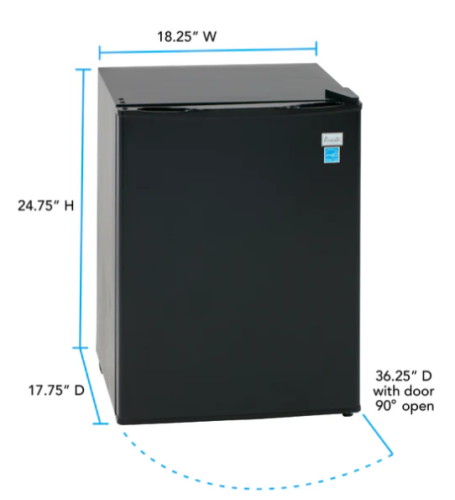 AVANTI 2.4 CU BLK REFRIGERATOR