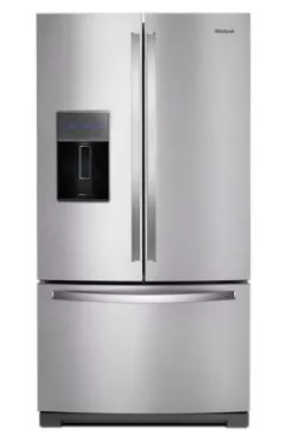 36" WHIRLPOOL FRENCH DOOR REFRIGERTOR 27CU.